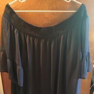 Grey off the shoulder blouse from Torrid